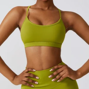 Custom Strappy Yoga Bra Quick Dry Running Activewear Top