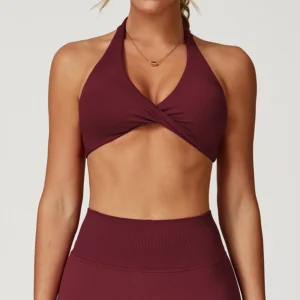 Custom Halter Yoga Bra Breathable Running Fitness Top
