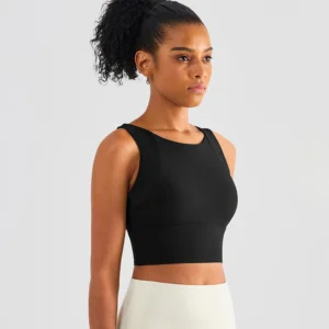 Custom One-Piece Anti-Shock Sports Bra with Fixed Cups