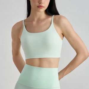 Custom Strappy Backless Yoga Sports Bra With Anti-Bounce Support