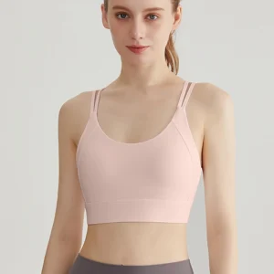 Custom New Hot Sale Cross-Back Yoga Tank With Fixed Cups