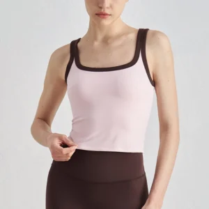 Custom High-Impact Quick-Dry Sports Vest with Padded Cups