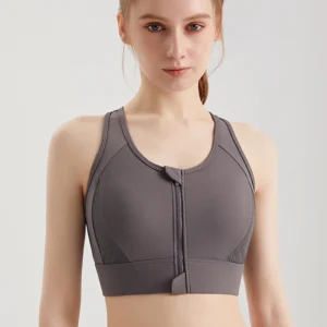 Custom Front Zipper Mesh Back Active Wear Tank