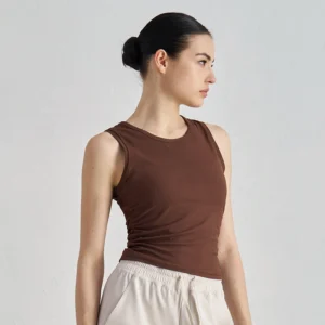 Custom Ribbed Naked-Feel Vest Slimming Yoga Wear