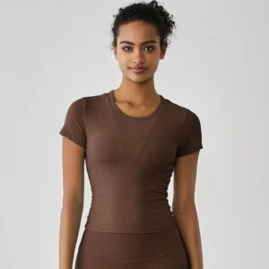 Custom Ribbed Naked-Feel Top Slim Fit Running T-Shirt