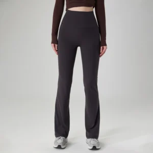 Custom High Waist Straight Leg Yoga Pants Slim Fit