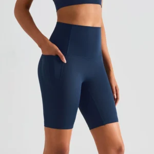 Custom Yoga Shorts With Pockets No Front Seam