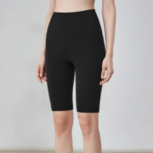 Custom Antibacterial Yoga Shorts High Waist Tummy Control