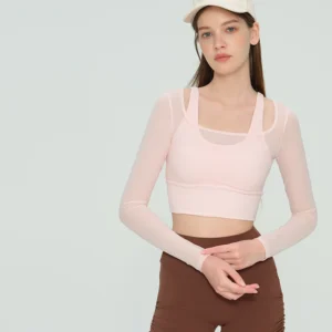 Custom 2-in-1 Naked Feel Yoga Top Quick Dry