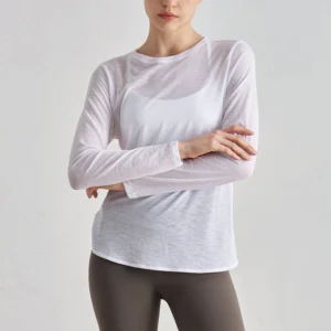 Custom Lightweight Back Cutout Long Sleeve Cover-Up