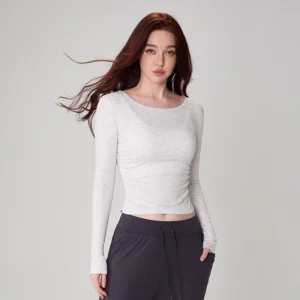 Custom Premium Ribbed Compression Top Long Sleeve Gym Wear