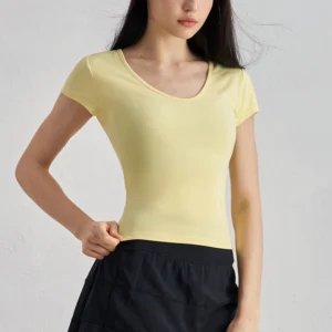 Custom Naked Feel Women's Gym Wear Slim Fit T-Shirt