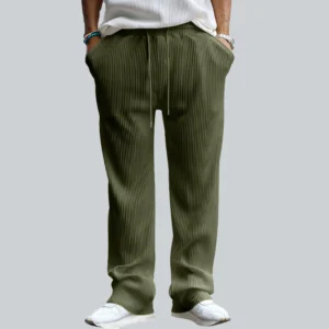 Custom Jacquard Striped Wide Leg Pants Men Plus Size