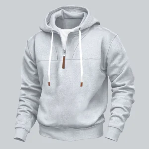 Custom Half Zip Fleece Hoodie Unisex Patchwork Streetwear
