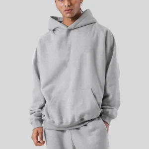 Custom 400G Fleece Hoodie Men Oversized Drop Shoulder