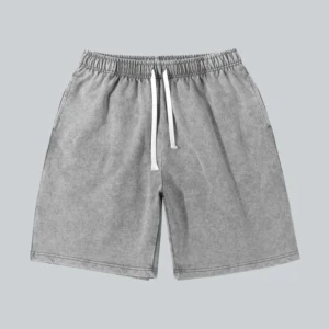 Custom 300G Snow Washed Cotton Terry Shorts Men