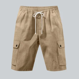 Custom Men’s Tactical Linen Cargo Shorts Outdoor Style