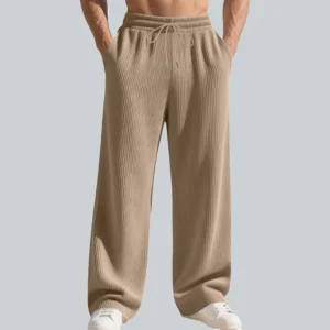 Custom Men’s Heavyweight Ribbed Straight Sweatpants Streetwear