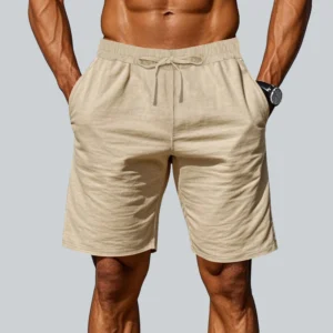 Custom Men’s Lightweight Linen Beach Shorts Loose Fit