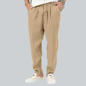 Custom Men’s Summer Linen Casual Pants Loose Fit
