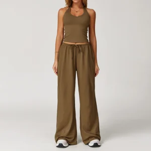 Brushed Open Back Yoga Running Set
