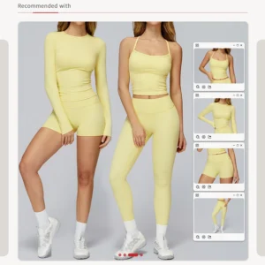 Brushed Compression Yoga Set for Winter Training
