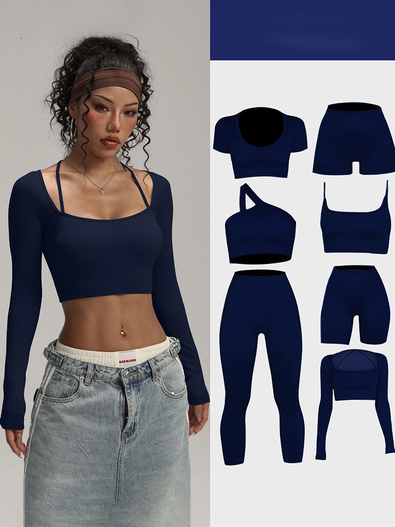 Ribbed Long Sleeve Yoga Set with Bodysuit