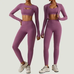 Naked Feel Quick Dry Yoga Three-Piece Set