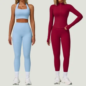 Naked Feel Zip Long Sleeve Yoga Fitness Set